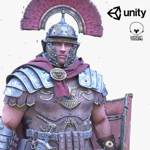 roman centurion character pbr 3D