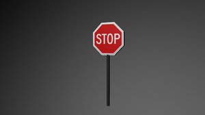 just stop sign 3D model