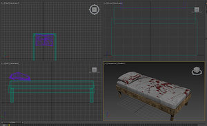 bloody bed 3D model