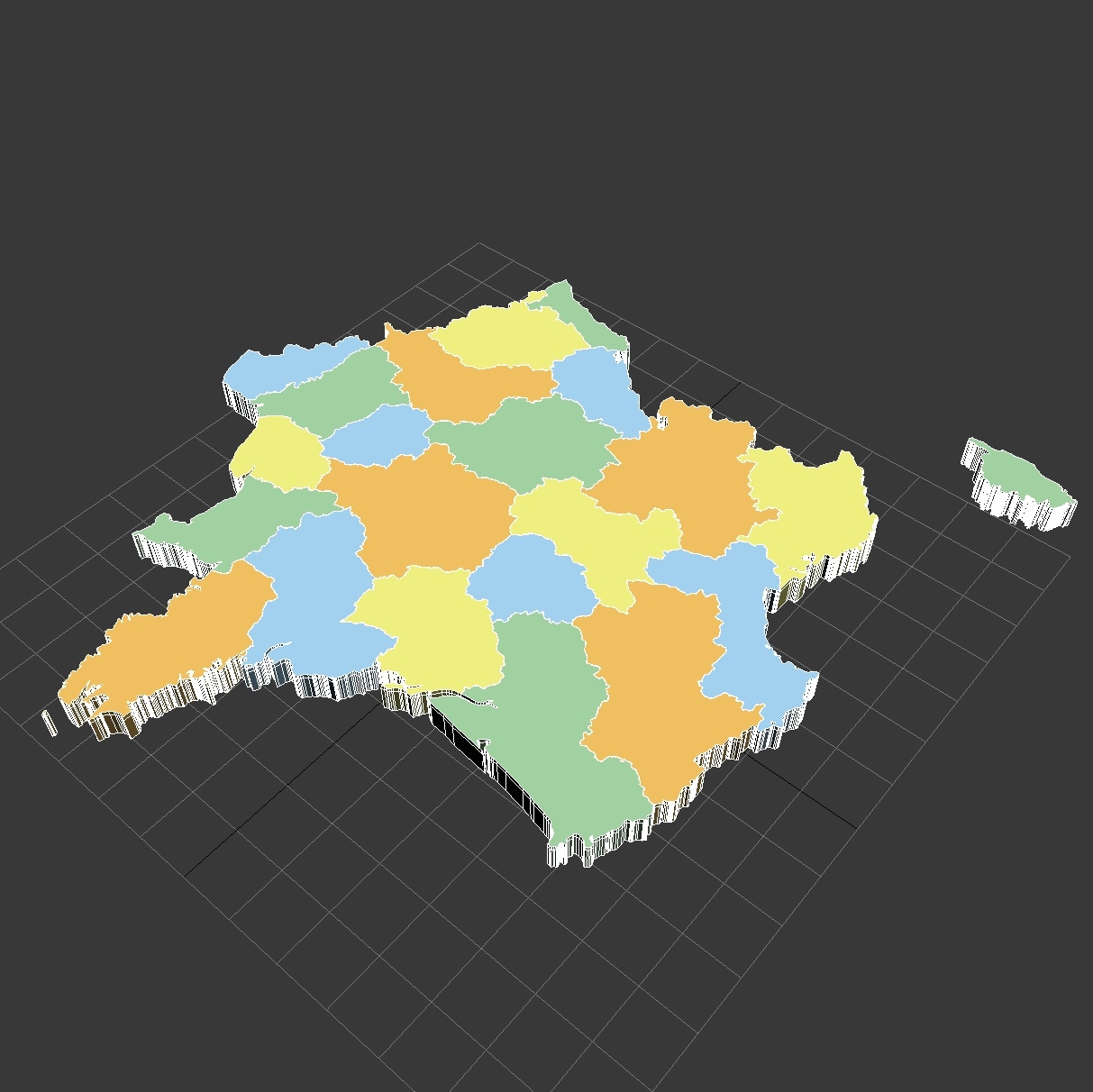 法国地图3d模型