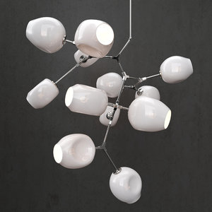 branching bubble 12 lamps 3D model