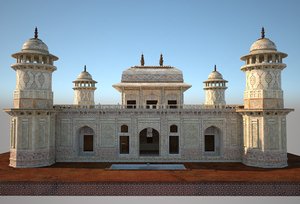 3D temple itmad-ud-daulah tomb model
