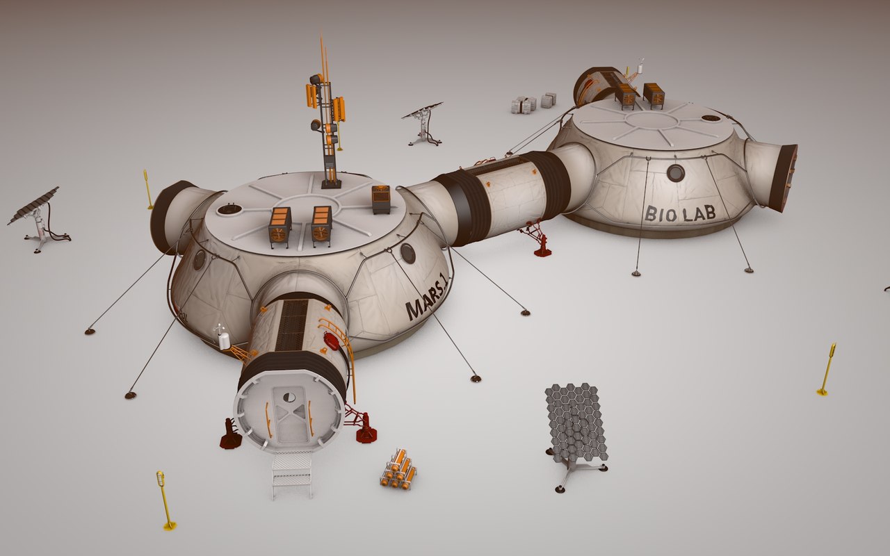 3D mars base model TurboSquid 1299301