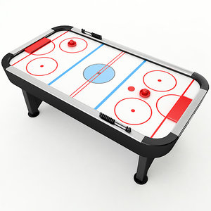 3D air hockey table model