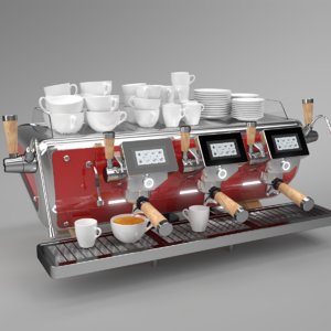 3D blender grouped astoria coffee machine