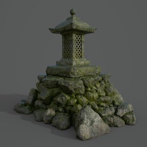 stone lantern 3D