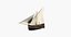 3D sailing boat falkusa gajeta