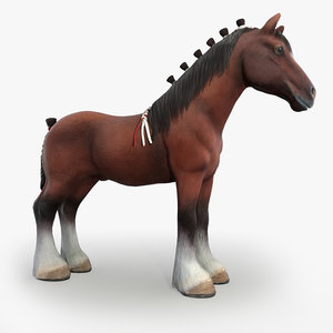 clydesdale horse 3D