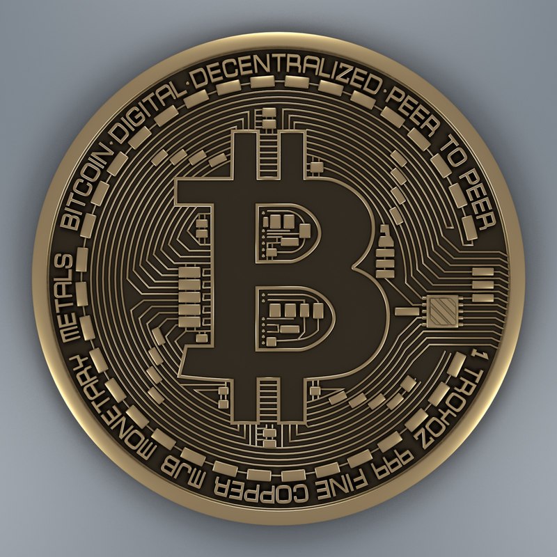 Bitcoin coin 3D model TurboSquid 1299599