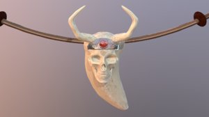 pendant skull viking 3D model