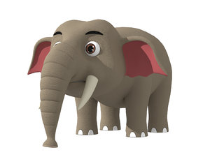cartoon elephant 3D model