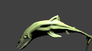 3D model shark monster