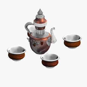 tibetan cups 3D model