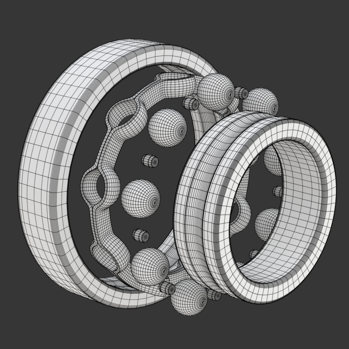 径向球轴承3d模型