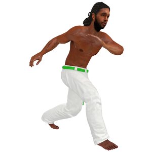 rigged capoeira 3D model
