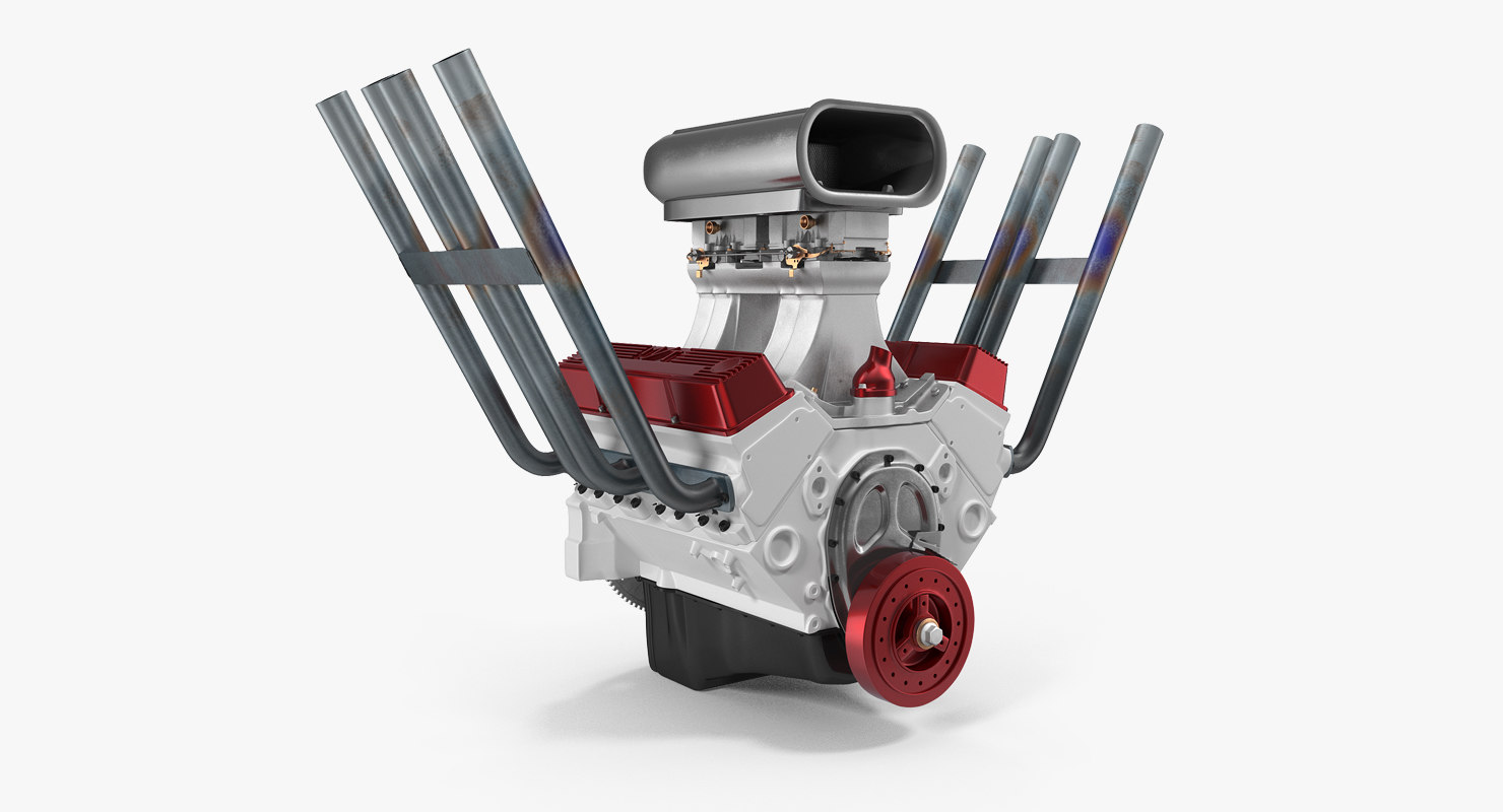 Hot rod v8 engine 3D model TurboSquid 1300236