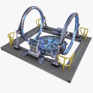 3D sci-fi teleport model