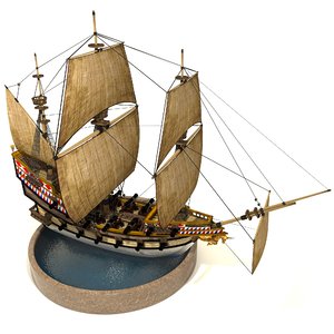 pirate galleon 3D model