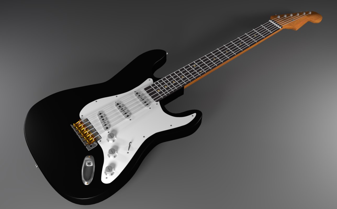 3D model fender electric guitar TurboSquid 1300405