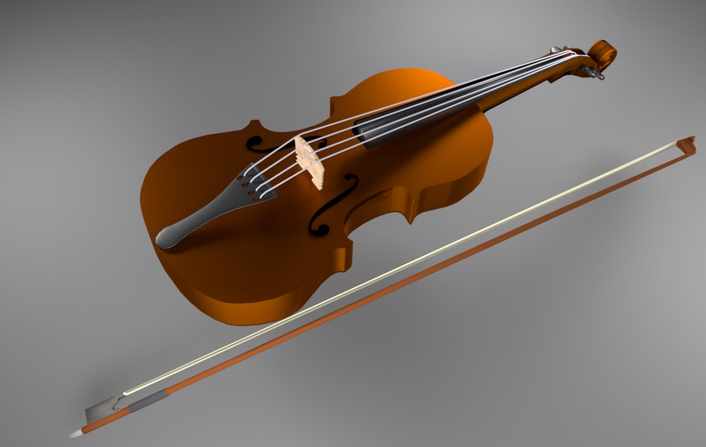 Violin bow 3D model TurboSquid 1300485