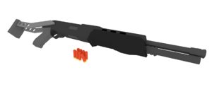 3D cartoon shotgun spas-12