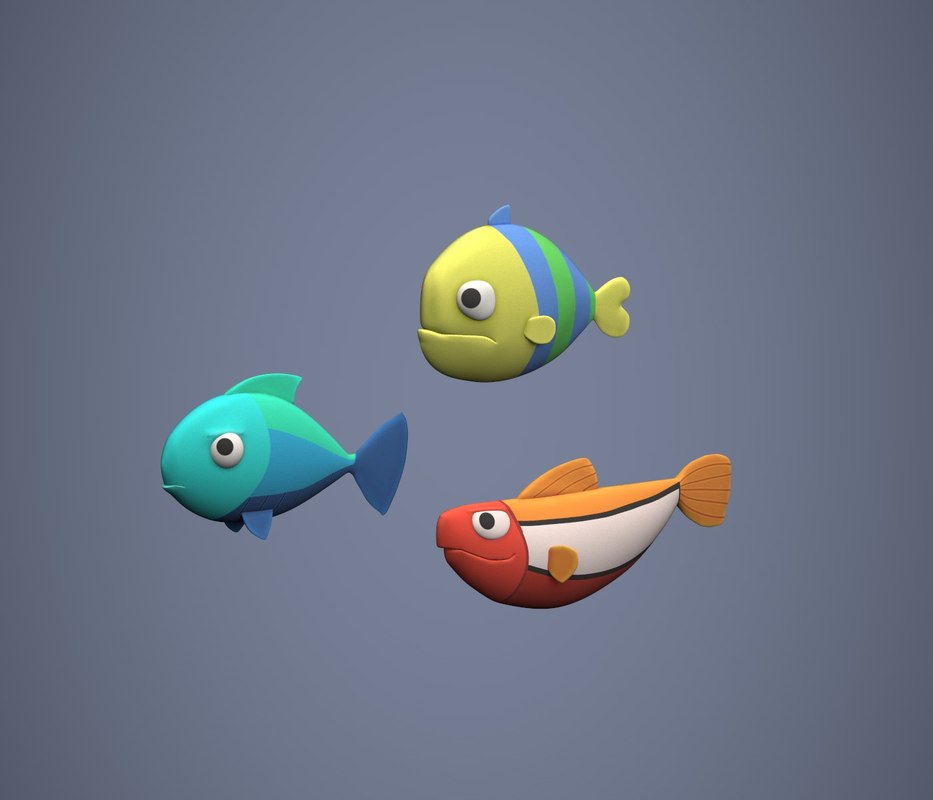 3 д рыбка. Рыбки 3д. Три рыбки. Стилизованные рыбки. Рыбка 3д модель.