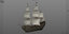 3D sailboat galleon model
