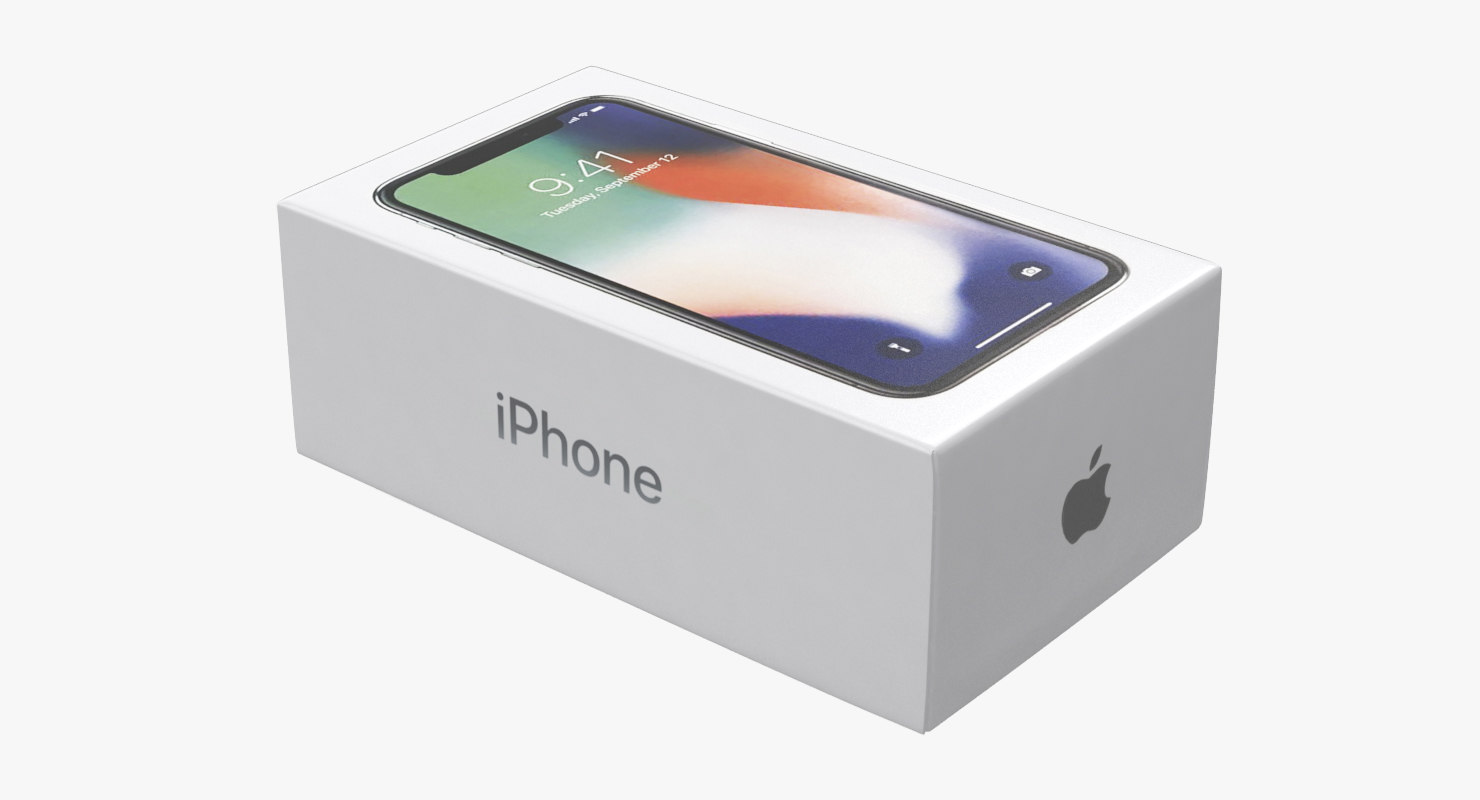 3D iphone x box model TurboSquid 1301013