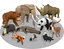 3D cartoon animals -