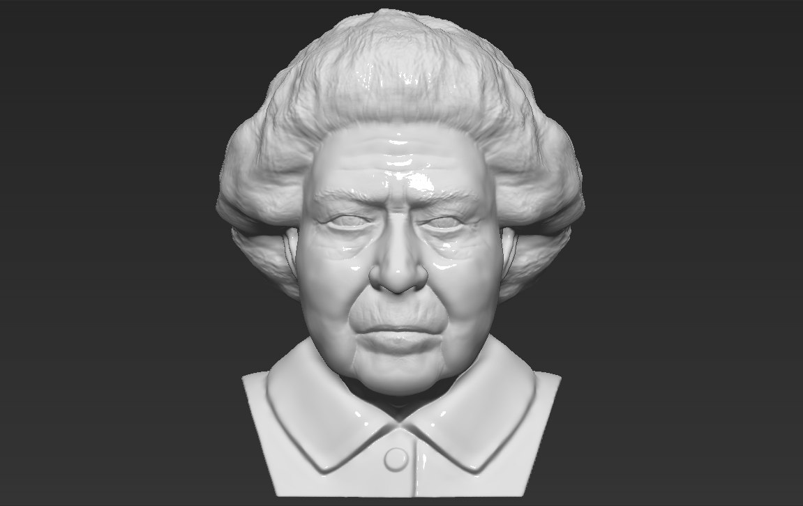 3D model queen elizabeth ii bust TurboSquid 1301124