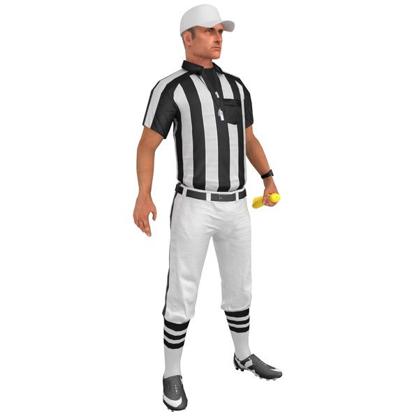 3D model rigged football referee