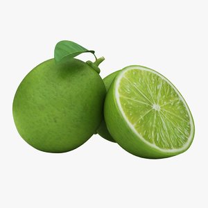 realistic small lime 02 3D model