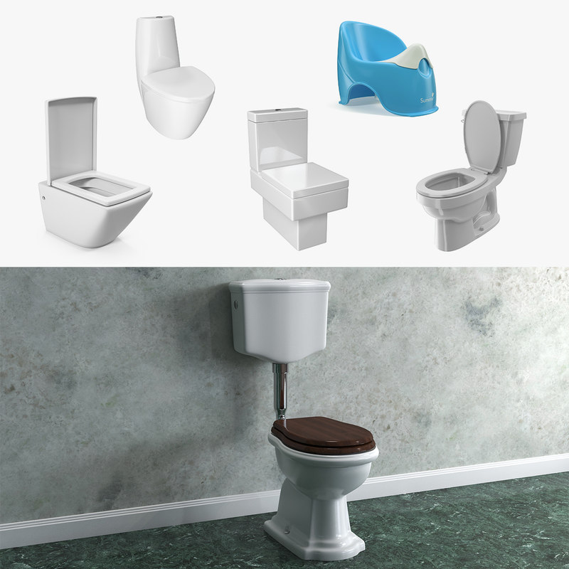 3D bathroom toilets model - TurboSquid 1301372