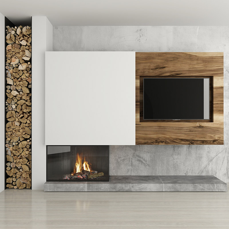 coal fireplace 3d model