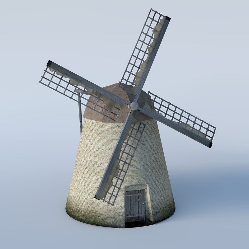 Basic windmill 3D model TurboSquid 1301489