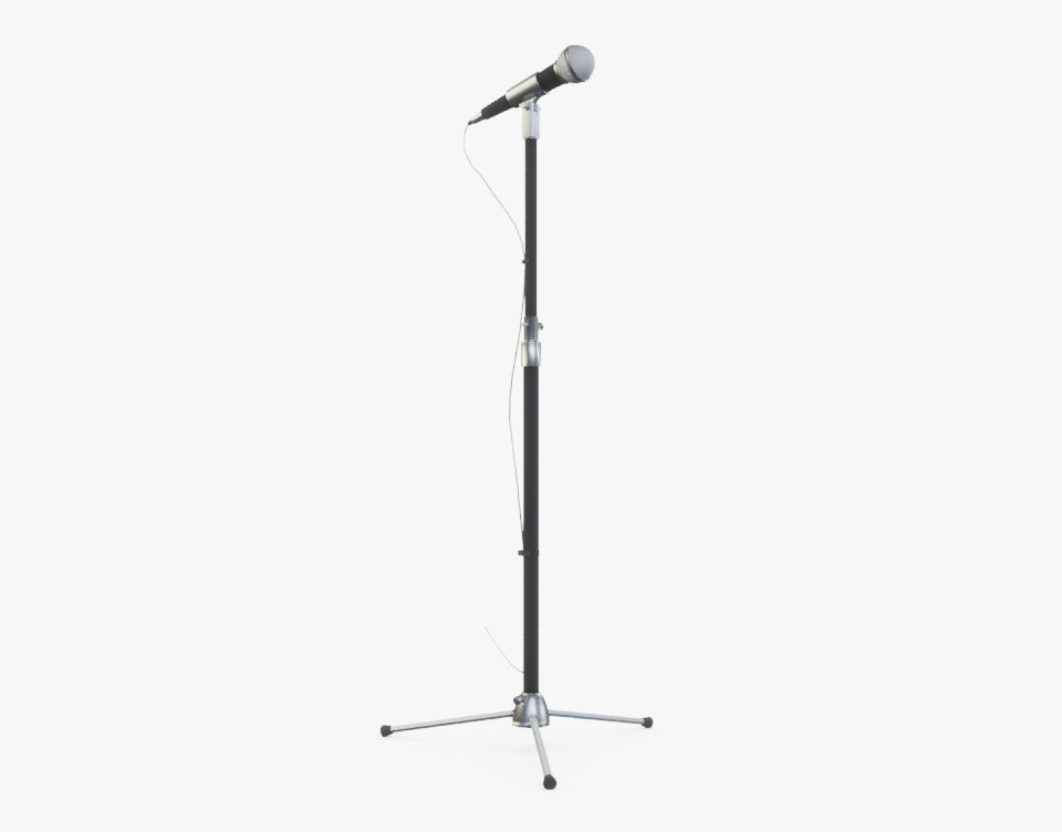 3D microphone stand mic model TurboSquid 1301525