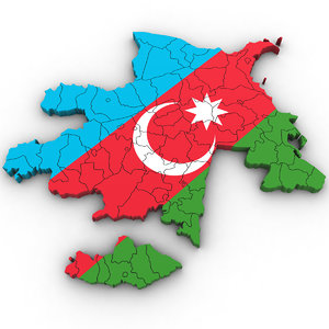 3D azerbaijan country