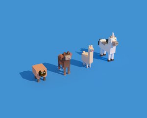 3D model animals ready games