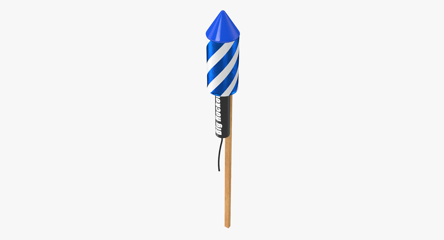 3D firework rocket blue TurboSquid 1301651