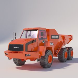 articulated dump truck 3D model