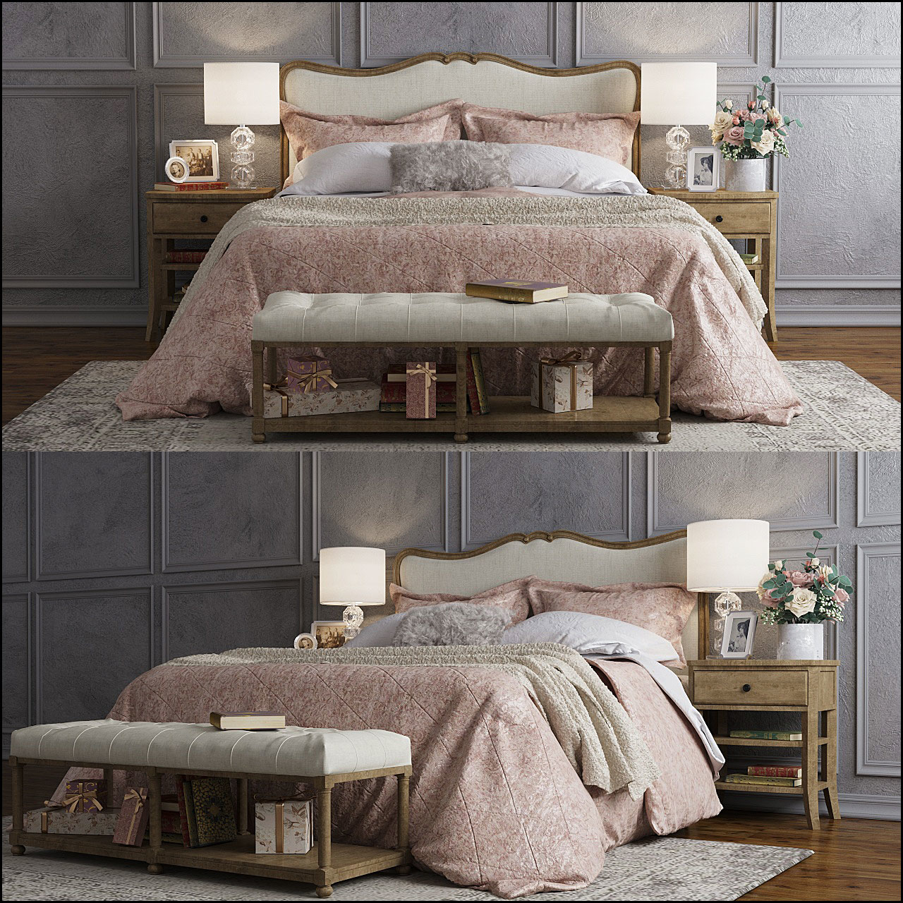 Pottery Barn Claremont Bed 3d Model Turbosquid 1301795