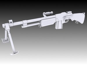 browning automatic rifle 3D model