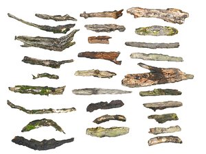3D bark branches 28 packed