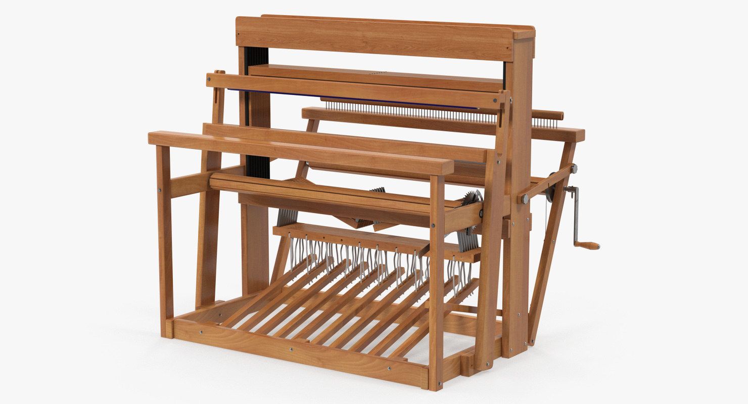 Vintage wooden loom model TurboSquid 1302158