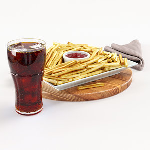 cola french fries 3D model