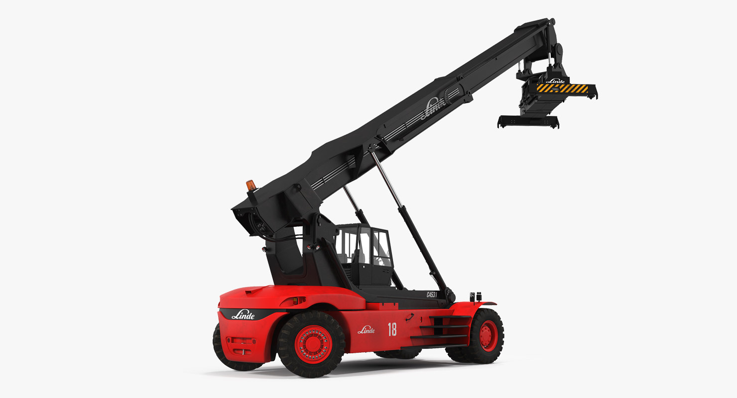 Linde reach stacker rigged 3D TurboSquid 1302233