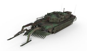 3D tank abrams mineplow extra