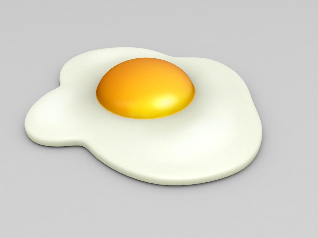 Fried egg 3d turbosquid 1302276 Fried egg 3d turbosquid 1302276