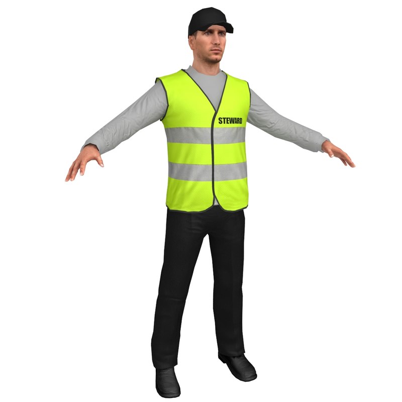 Safety steward 3D model - TurboSquid 1302282