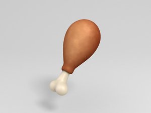 3D model chicken leg